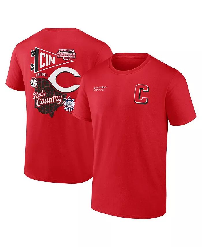 

Мужская красная футболка Cincinnati Reds Split Zone Fanatics