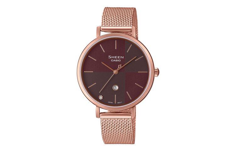 

CASIO Часы Women's SHEEN 40.5mm Gold Watch