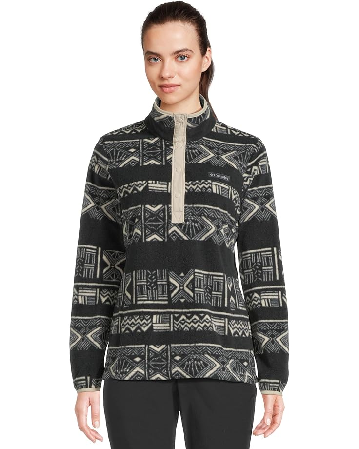 

Женское пальто Columbia Benton Springs Printed 1/2 Snap, Black Deschutes Days