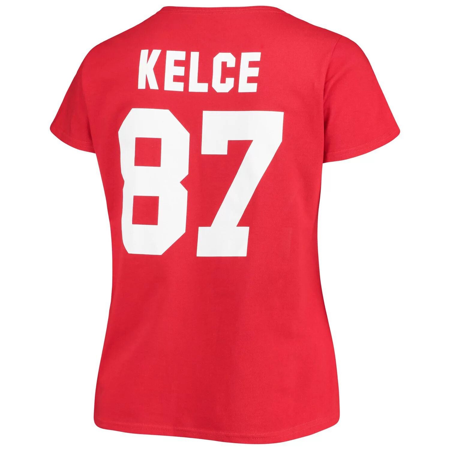 

Женская красная футболка Fanatics с логотипом Travis Kelce Kansas City Chiefs размера плюс с v-образным вырезом с именем и номером Fanatics, Красный, Женская красная футболка Fanatics с логотипом Travis Kelce Kansas City Chiefs размера плюс с v-образным в