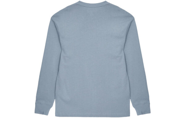 Футболка Men's Jordan x A Ma Manire Crossover Solid Color Alphabet Casual Long Sleeves Us Edition Light Blue T-Shirt, синий — фото 2