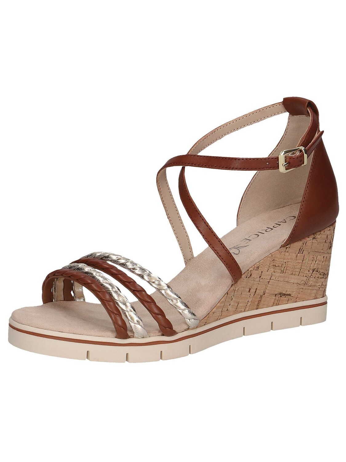 

Сандалии Caprice Sandalette, цвет COGNAC/GOLD
