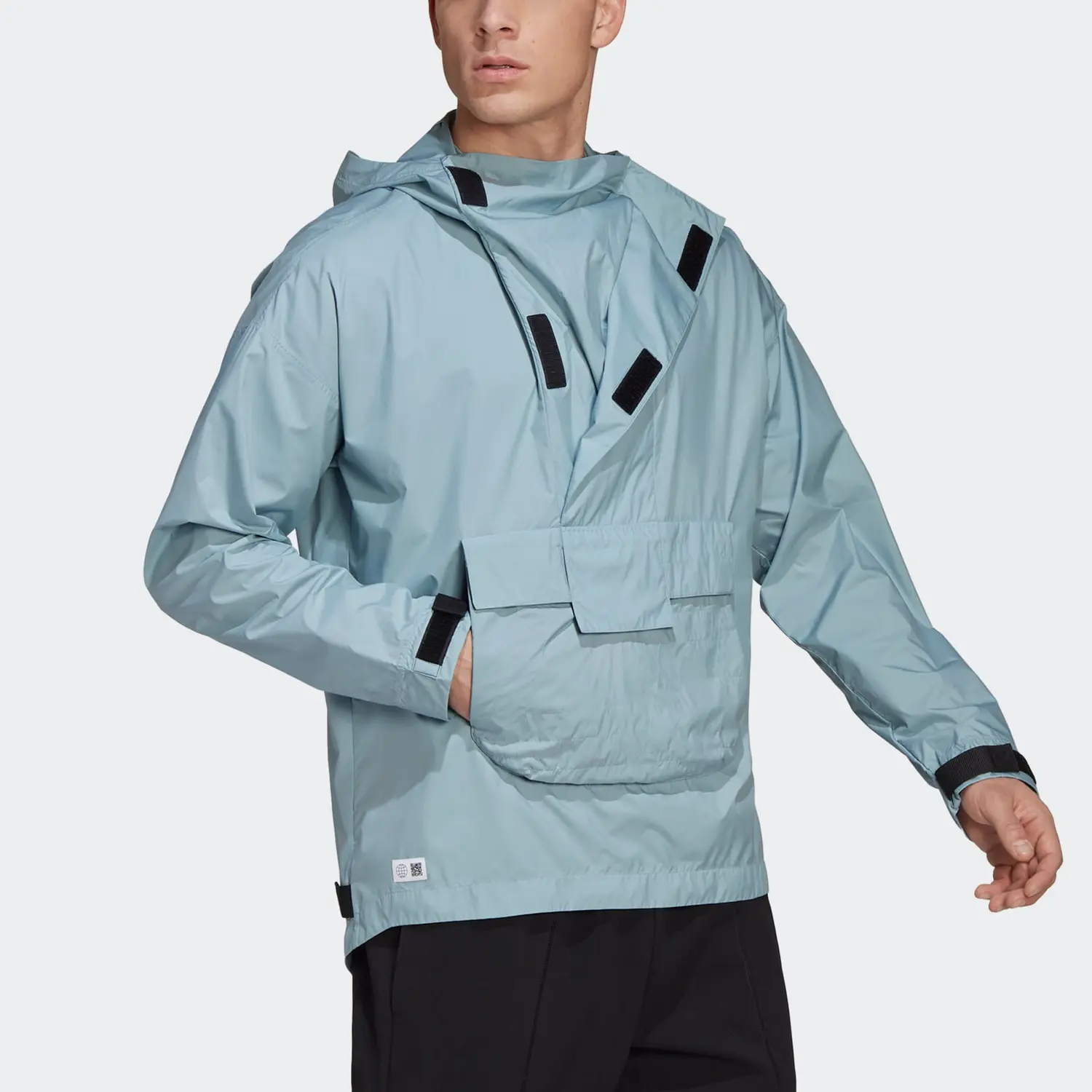 Adidas Куртка мужская светло-серо-голубая, Light Gray Blue — фото 4