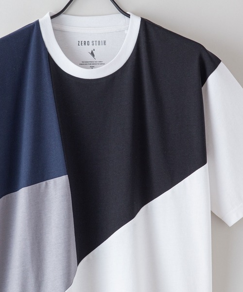 

Футболка с принтами и контрастными элементами, устойчивая к пятнам от пота, водоотталкивающая, с защитой от УФ-излучения ZEROSTAIN JEANS MATE