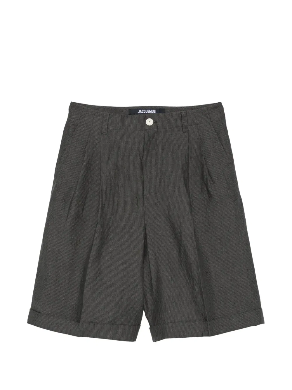 Плиссированные шорты Pastro с манжетами Jacquemus, серый