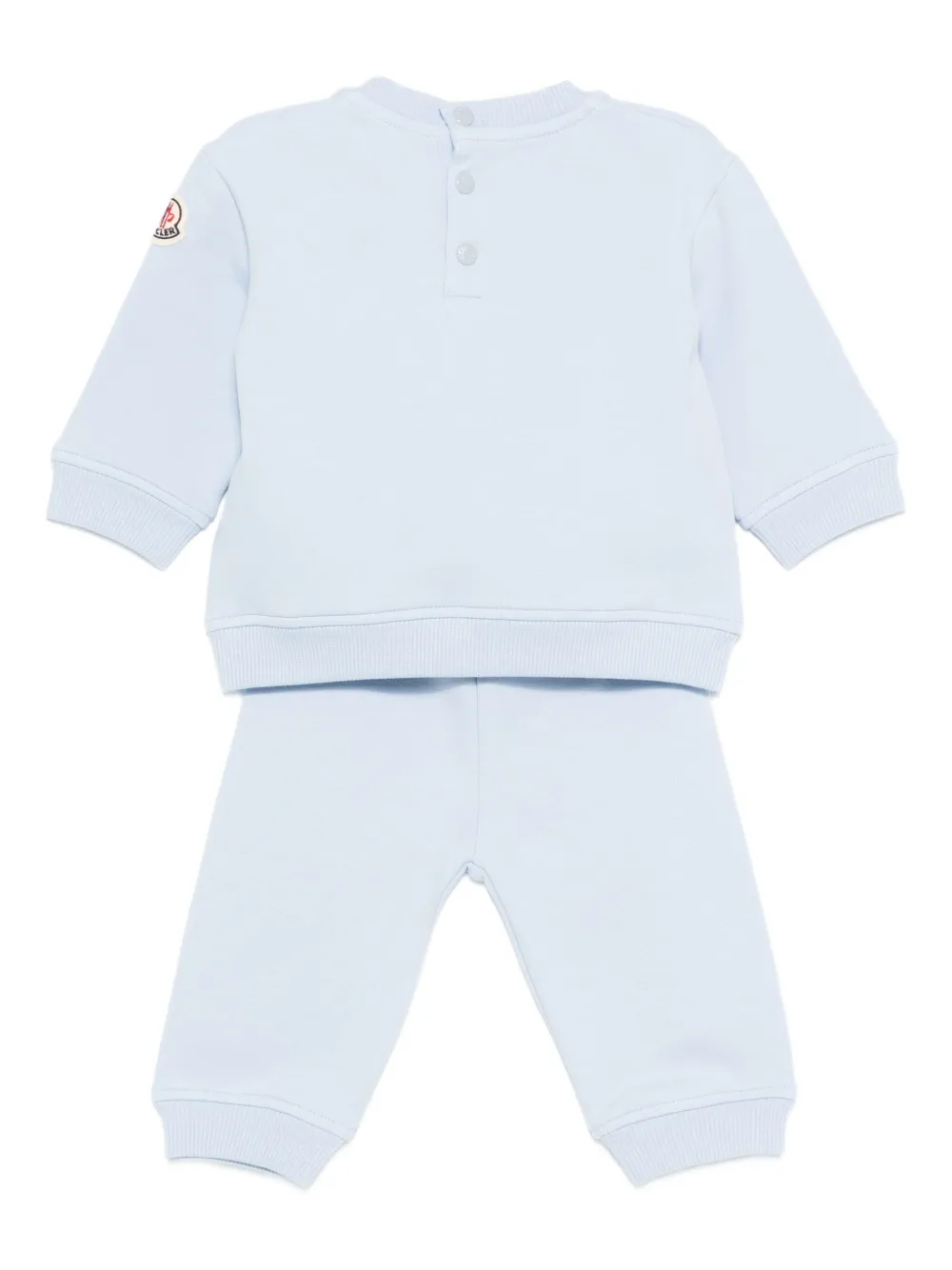 Спортивный костюм с вышитым логотипом Moncler Enfant, синий — фото 2