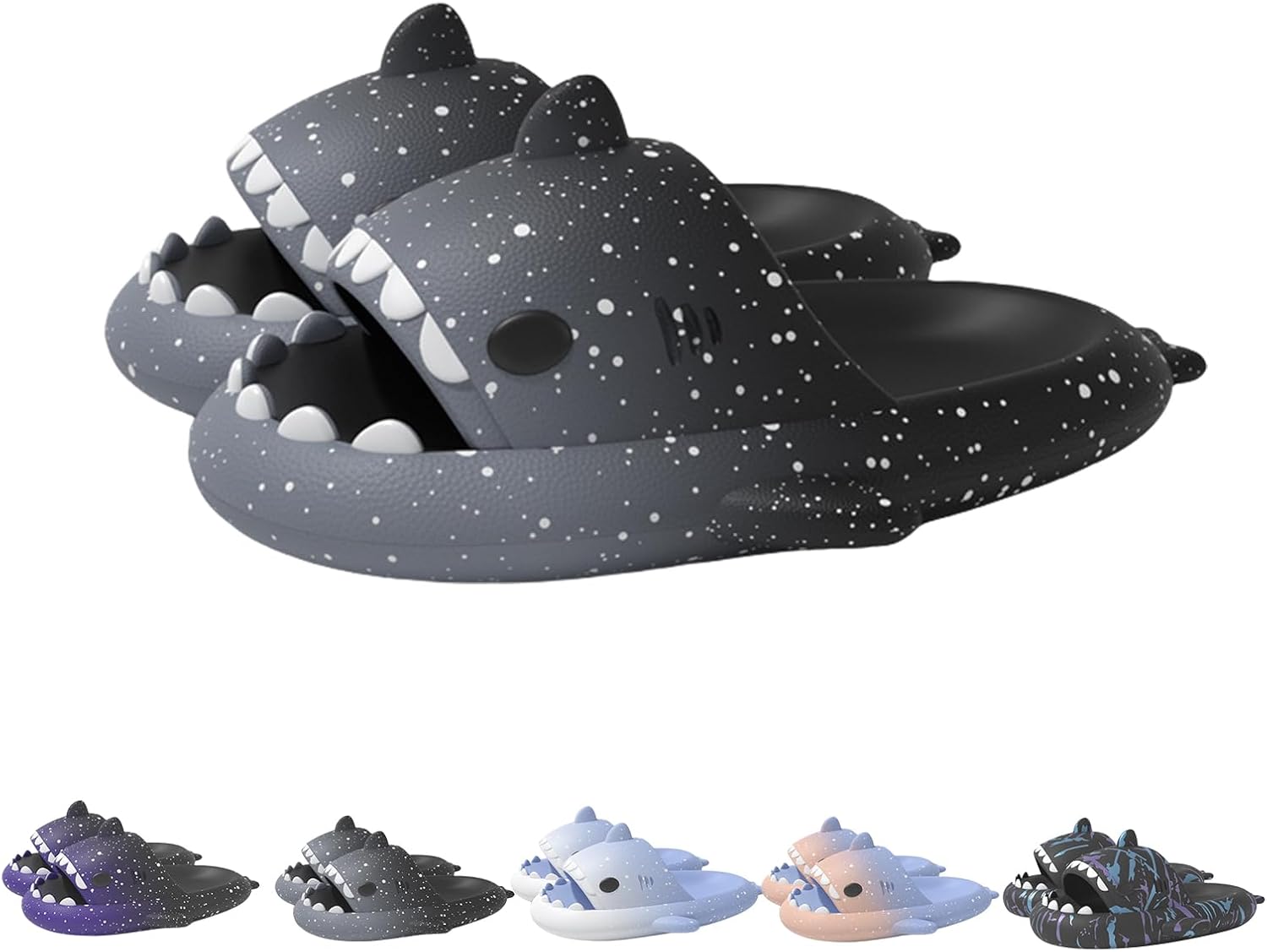 

Сланцы с пятнистым сиянием, противоскользящие и быстросохнущие с облаками звездного неба, градиентные сланцы-акулы унисекс Generic, серый