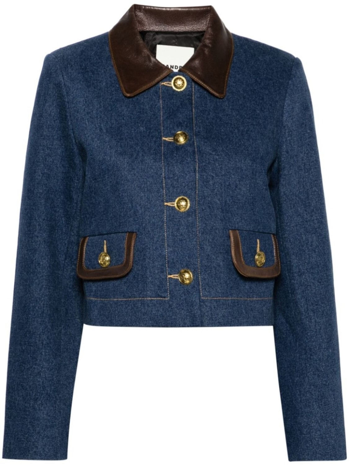 

SANDRO укороченная джинсовая куртка, синий