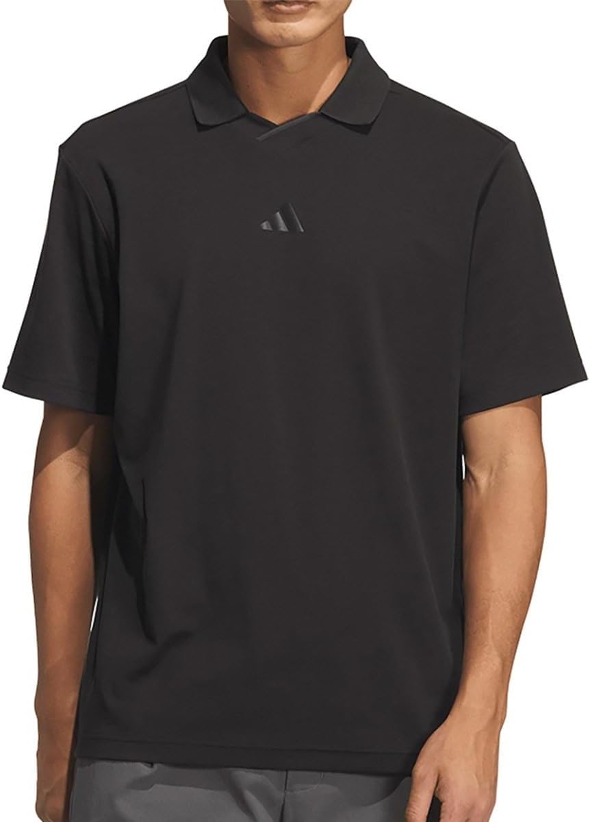 

Поло с коротким рукавом и витым трикотажным воротником Beyond the Course Adidas, черный