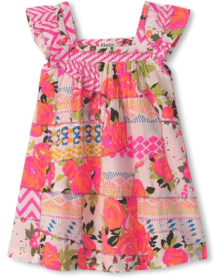

Платье Hatley Kids Flutter Puff Dress, цвет Floral Patchwork
