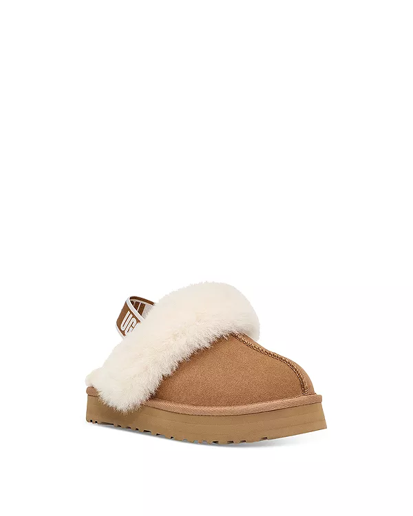 

Детские тапочки-слингбэки из овчины Funkette для малышек. Ugg, коричневый