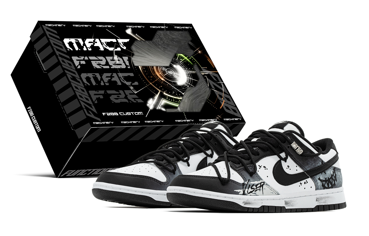

Nike Dunk Pioneer Box, Uncharted Territories устойчивые к истиранию низкие скейтбордские туфли мужские black white
