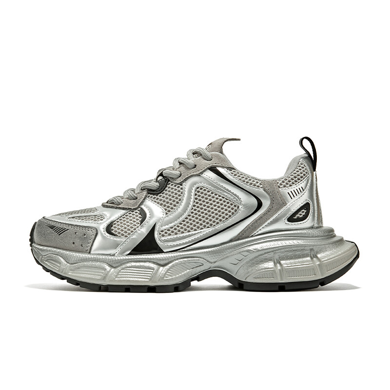 

Кроссовки Baijiasi Chunky Sneakers Women's Low-top, серебряный, Серый, Кроссовки Baijiasi Chunky Sneakers Women's Low-top, серебряный