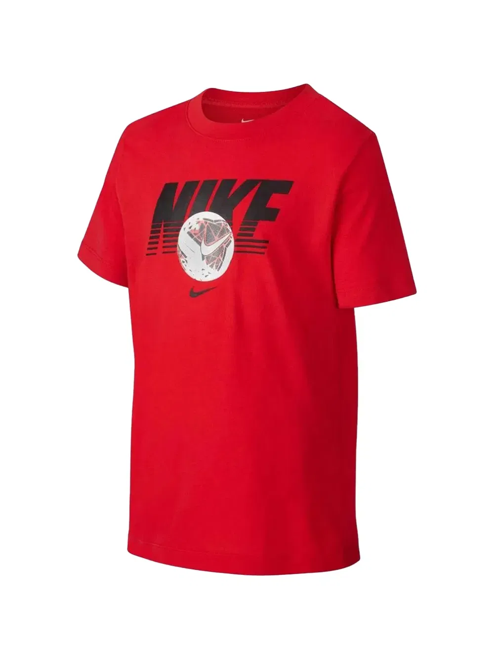 Футболка с графическим принтом в виде футбольного мяча Nike Kids, красный