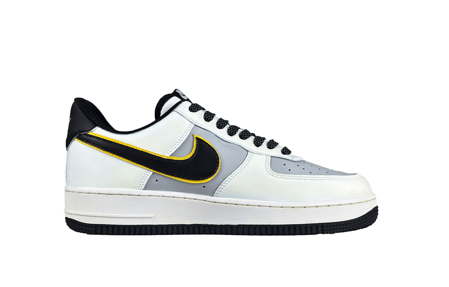 Кроссовки Nike Air Force 1 Millet Park устойчивые к истиранию низкие для скейтбординга унисекс черно-бело-серые, цвет Millet Park — фото 2