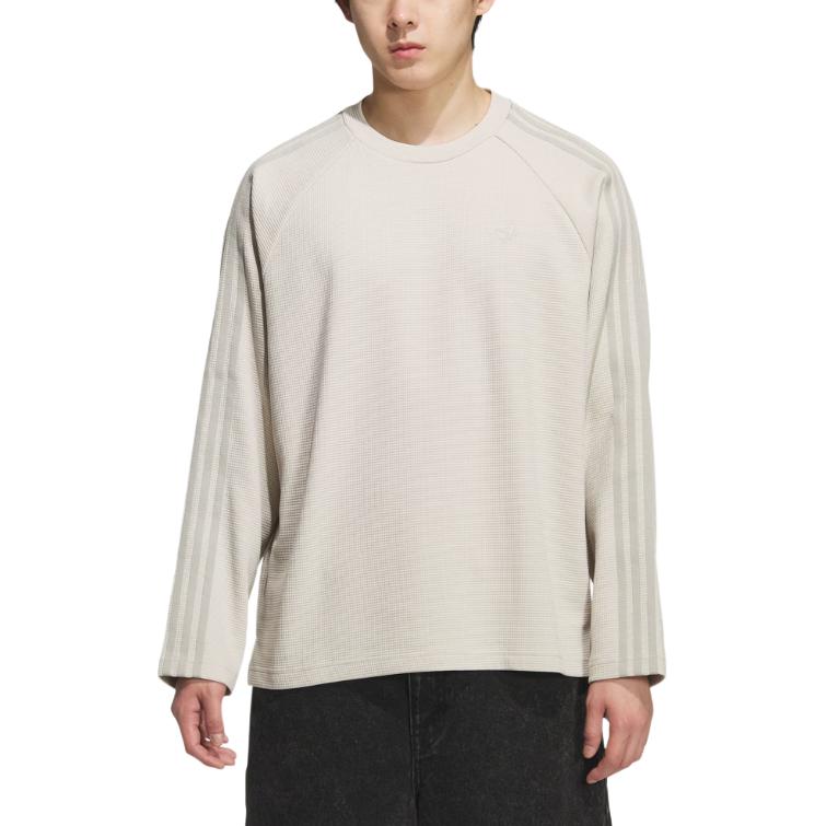Футболка SS25 SYM WAFFLE KNIT T SHIRT LS мужская Adidas Originals, коричневый — фото 2