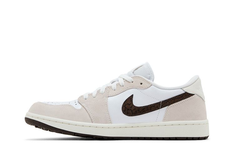 Бутсы Air Jordan Air Jordan 1 Low Golf 'Light Orewood Elephant', белый — фото 4
