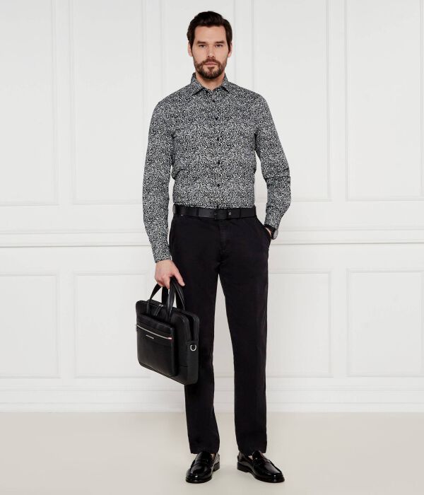 Цветочная рубашка Slim fit Tommy Hilfiger, черный — фото 2