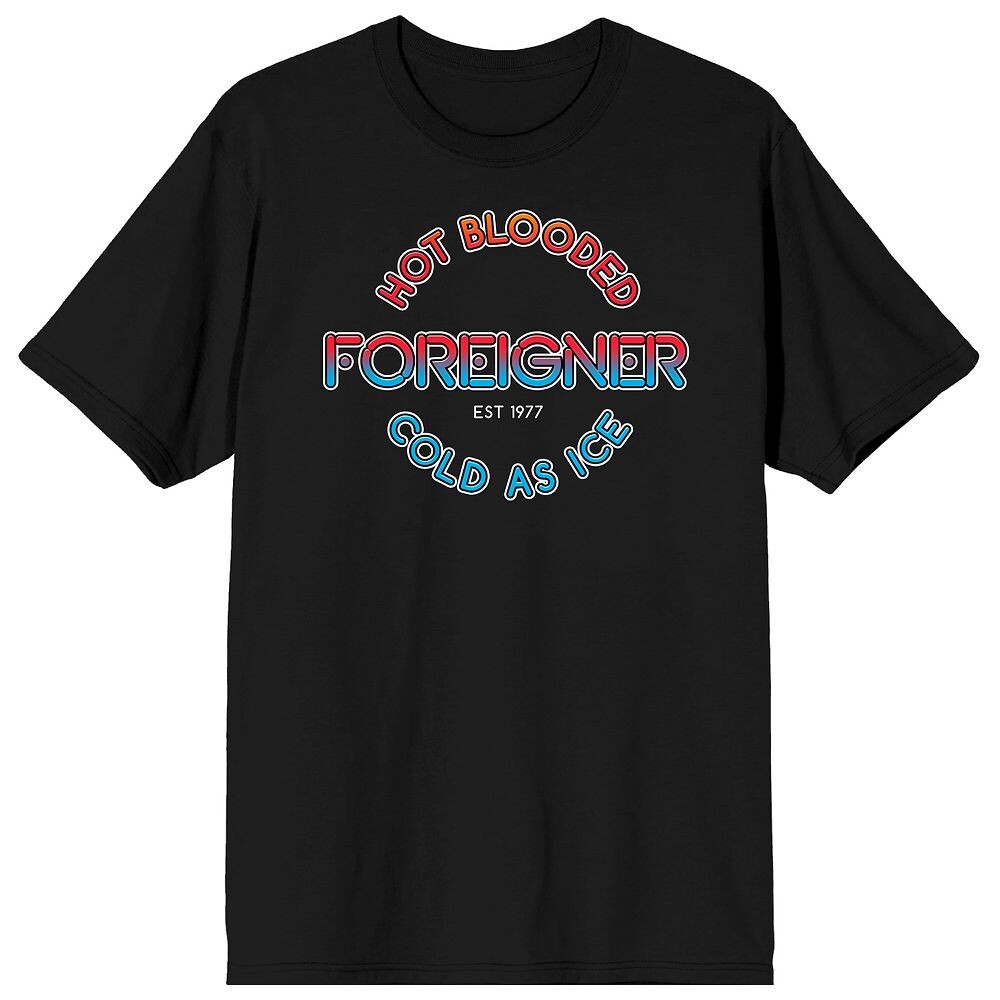 

Мужская футболка Foreigner Hot Blooded Cold As Ice Tee Licensed Character, черный