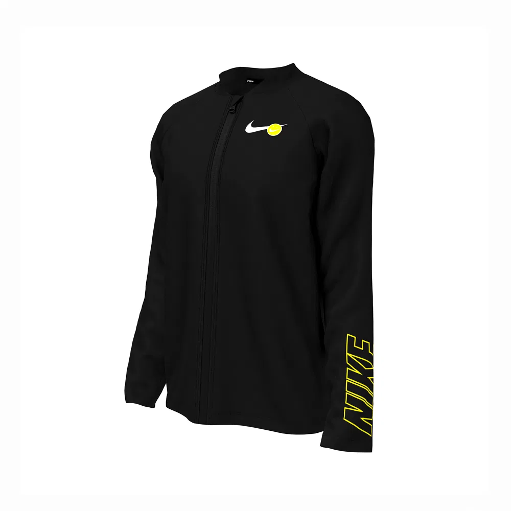 Детский рашгард на молнии с длинным рукавом Smile Logo чёрный от Nike Swim
