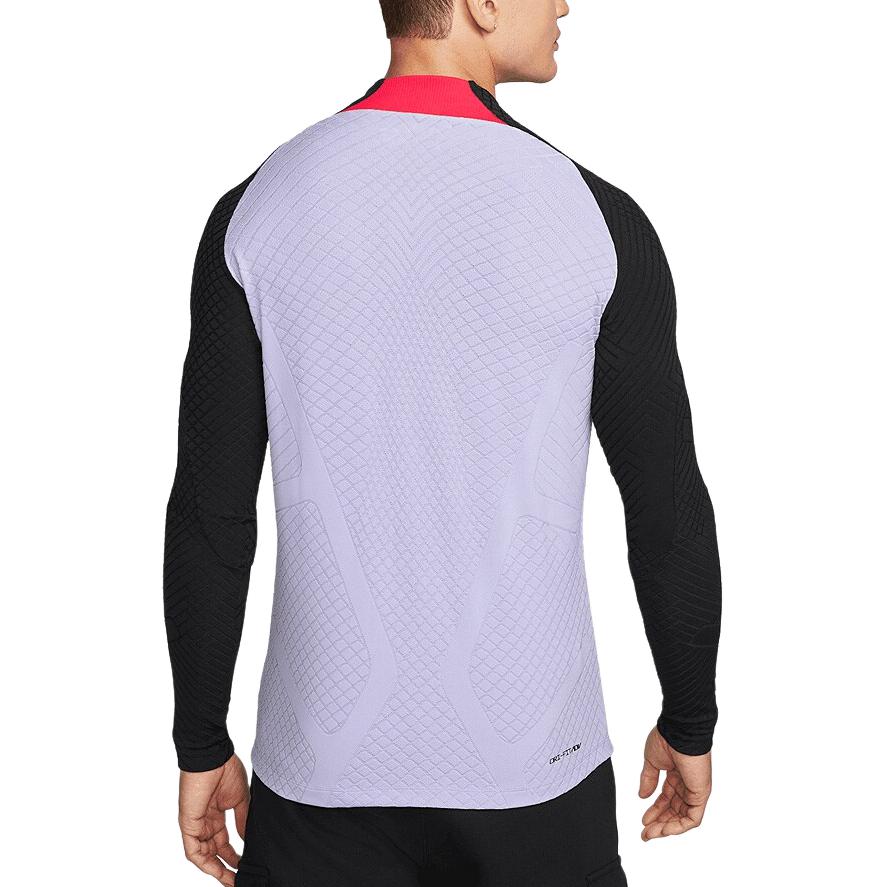 Футболка Liverpool FC 22/23 Dri Fit Adv Strike Drill Top Away мужская Nike, фиолетовый/черный — фото 4