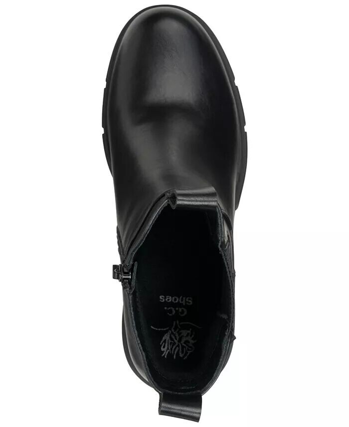 Женские ботильоны челси без шнуровки на каблуке William GC Shoes, черный — фото 4