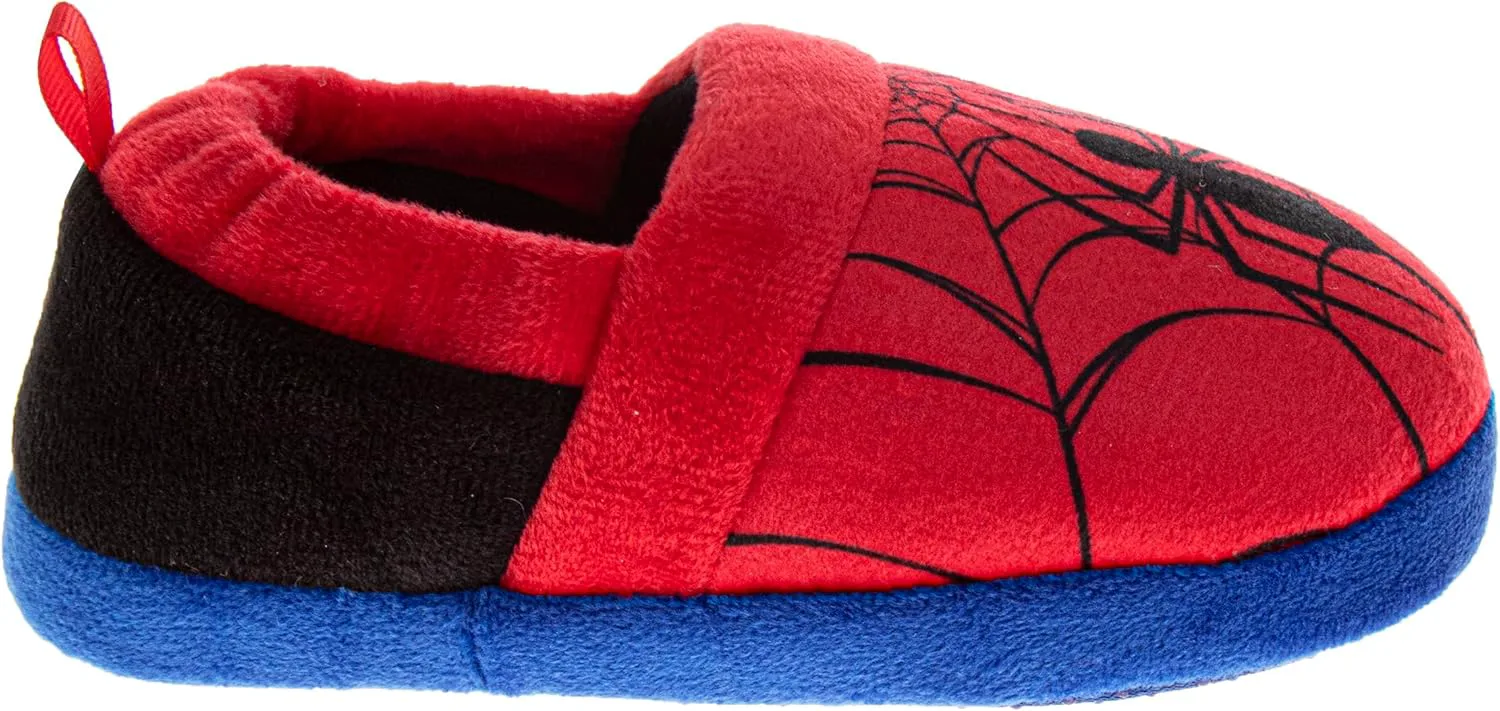 Тапочки-сапожки Marvel Spider-Man для мальчиков - Уютные плюшевые домашние тапочки «Чудо-Спайди» (размеры: 5-10 для малышей / 11-12 для детей постарше), красный — фото 2