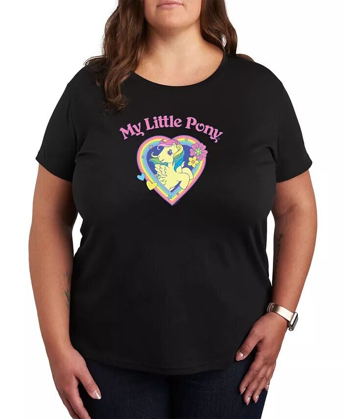

Модная футболка большого размера с рисунком My Little Pony Hybrid Apparel, черный