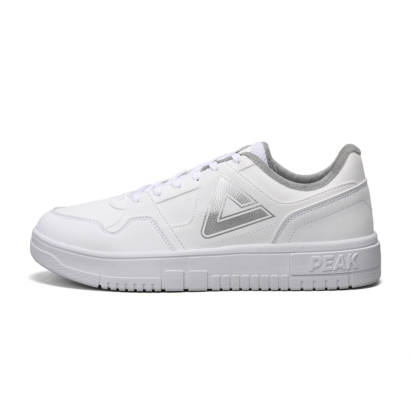 

Кроссовки для скейтбординга мужские, низкие, серые PEAK, All White Light Gray