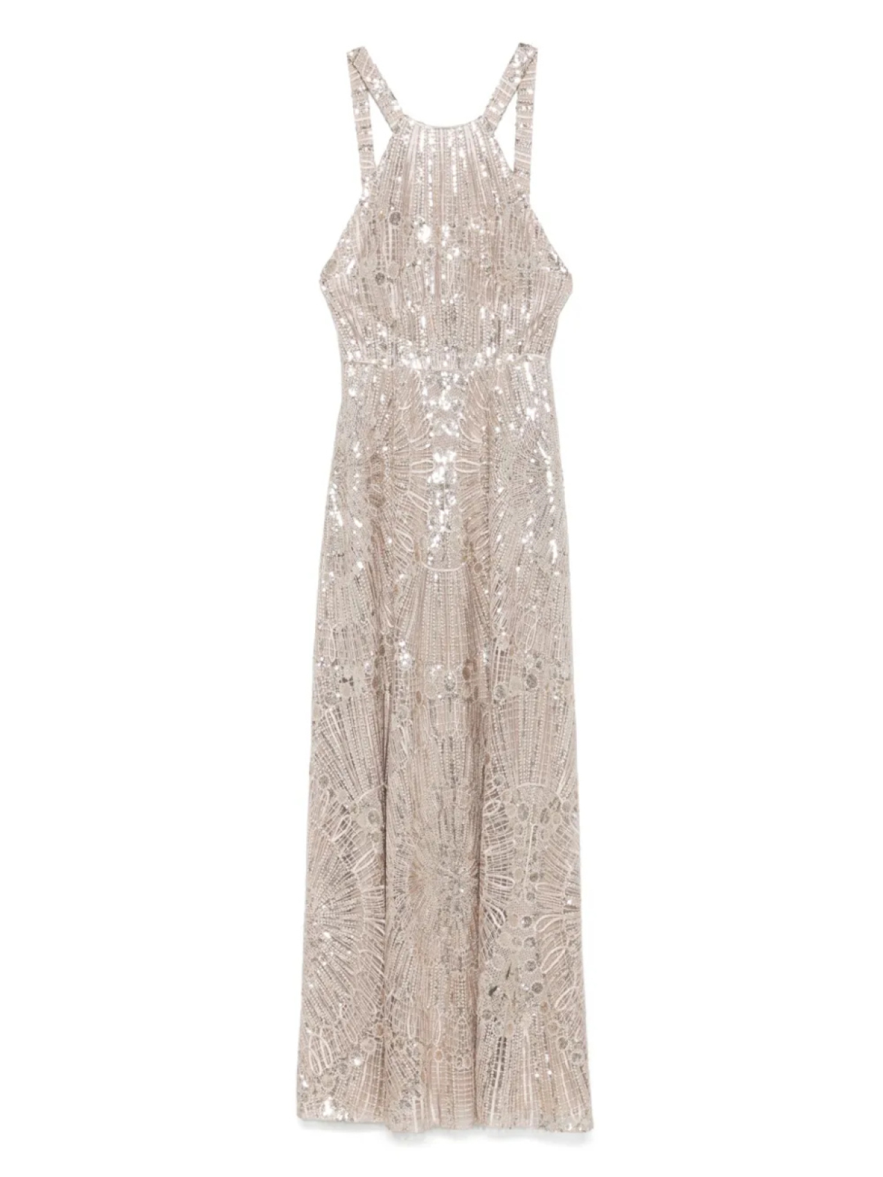 

Длинное платье Elie Saab, украшенное пайетками, коричневый