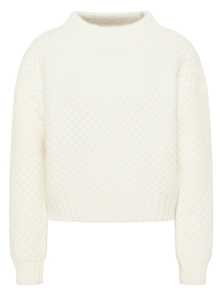 

Женский вязаный свитер бежевого цвета IZIA