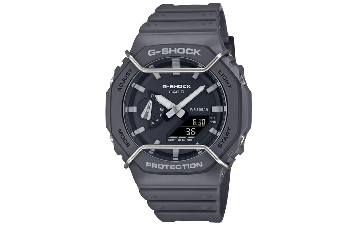 

Мужские часы CASIO Liquid Crystal/Analog Dual Display Series 48 мм серые