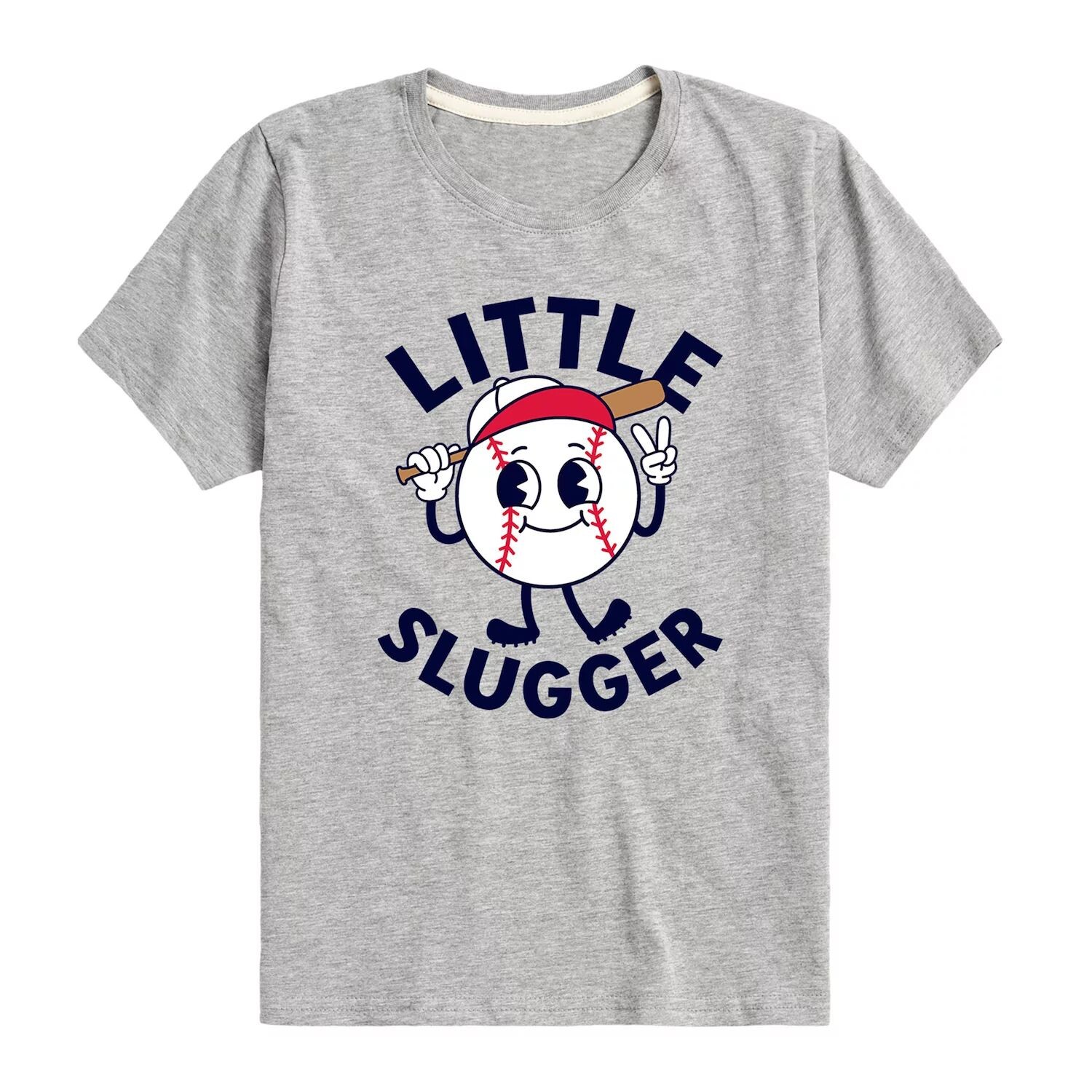 

Бейсбольная футболка с рисунком Little Slugger для мальчиков 8–20 лет Licensed Character, серый