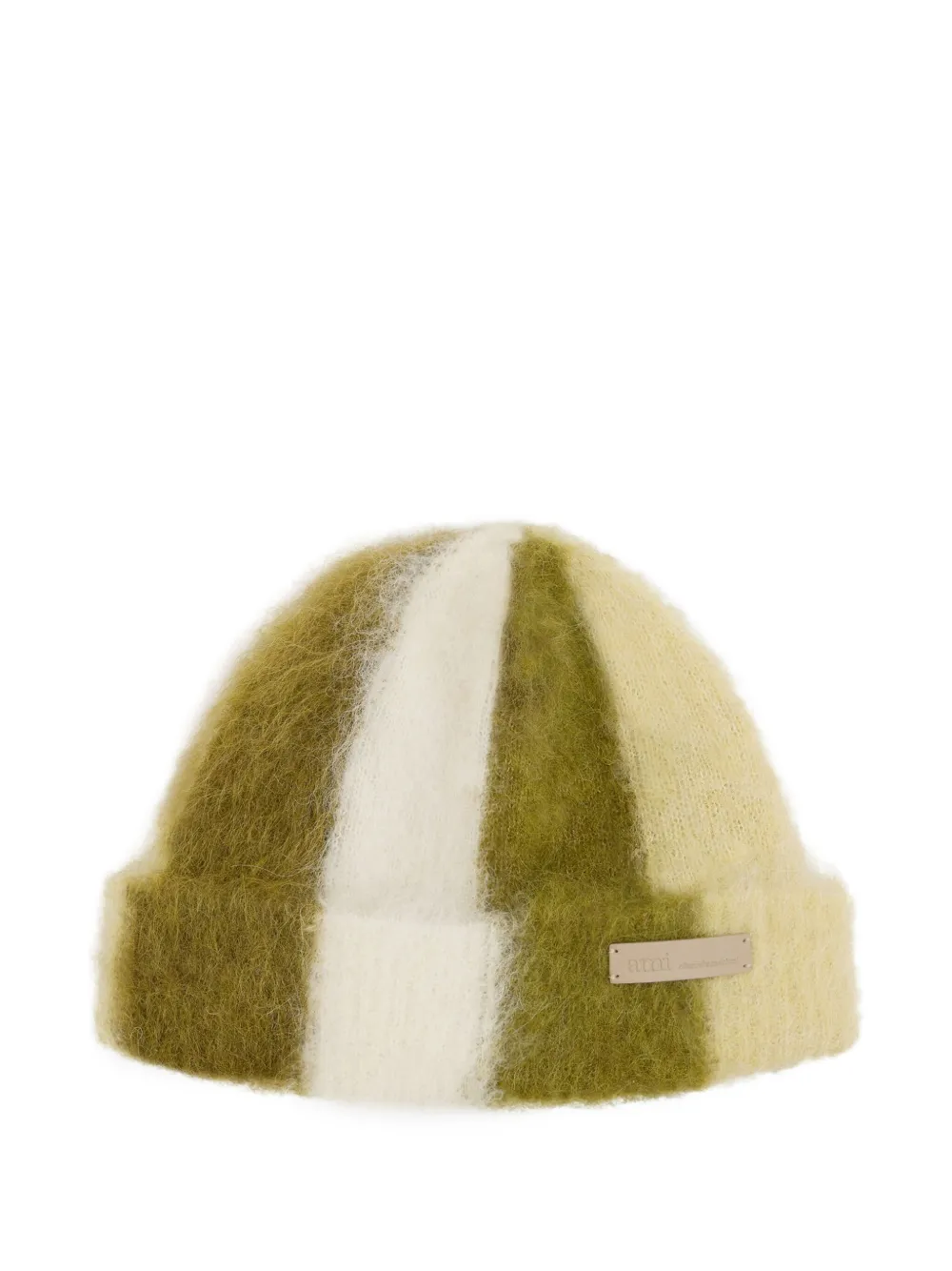 

Полосатая шапка бини с монограммой Ami De Coeur Ami Paris, зеленый