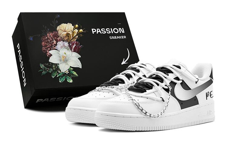 

Кроссовки Nike Air Force 1 Skateboarding Shoes Women's Low-top Gray, черный