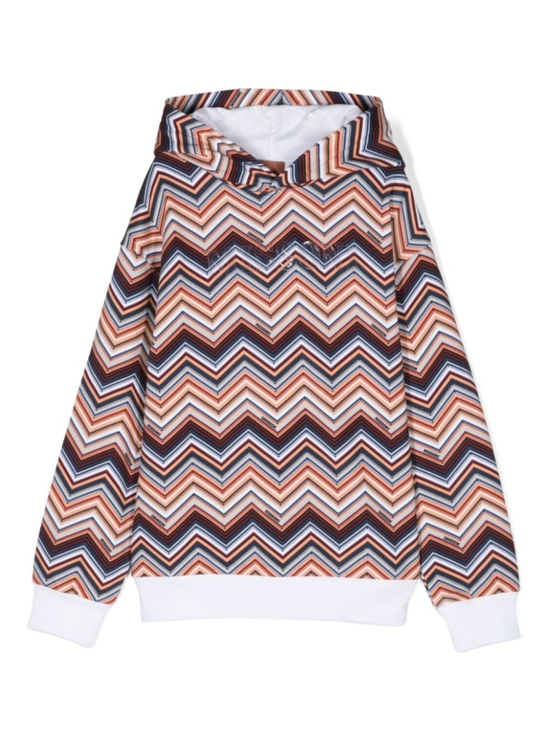 

Missoni Kids худи с узором зигзаг, белый
