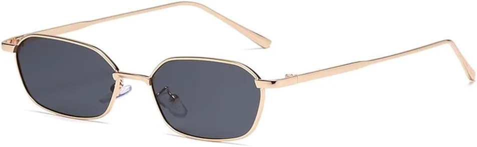 

Солнцезащитные очки Polygon для мужчин и женщин, металлическая оправа, маленькие солнцезащитные очки в винтажном стиле, женские солнцезащитные очки UV400 HDUBFY, Grey