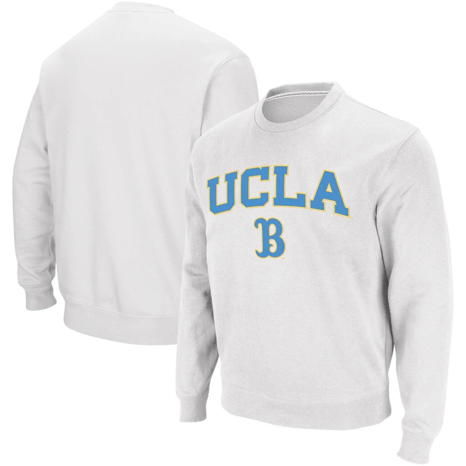

Мужской белый свитшот с круглым вырезом UCLA Bruins Arch & Logo Colosseum