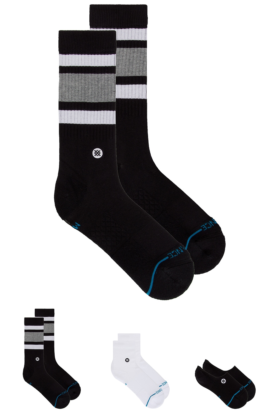 

Icon серия 3 пары носков Stance, black & white