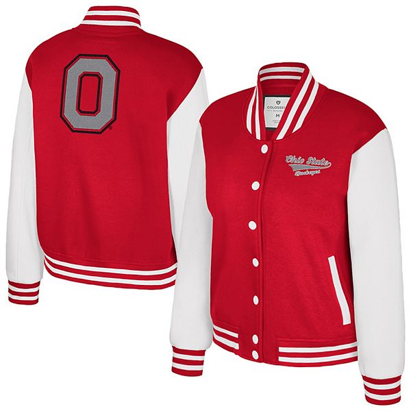 

Женская красная куртка-бомбер Ohio State Buckeyes French Baguette Full Snap Fleece Colosseum