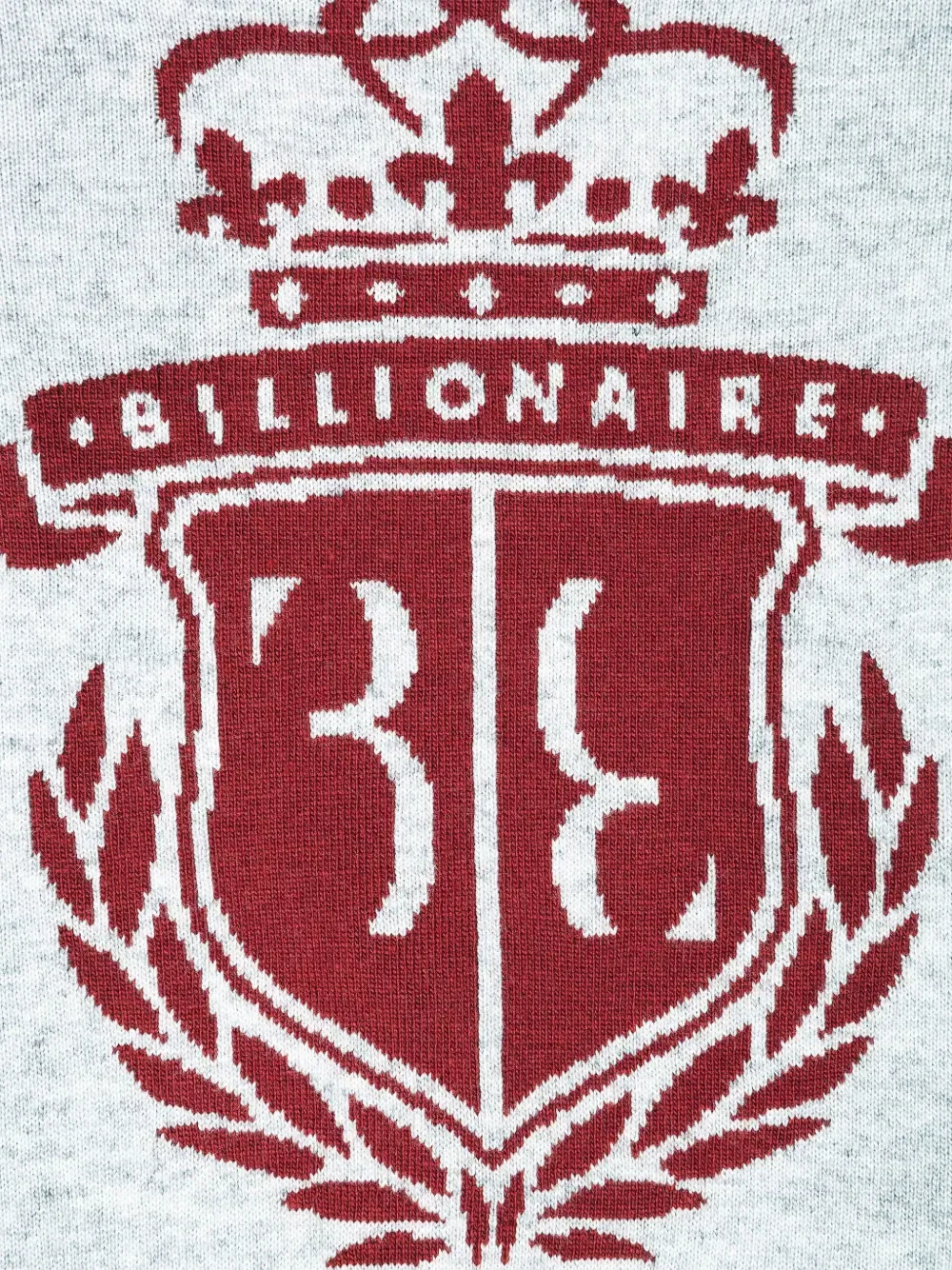 Свитер Noble с одним гербом Billionaire Kids, серый — фото 3
