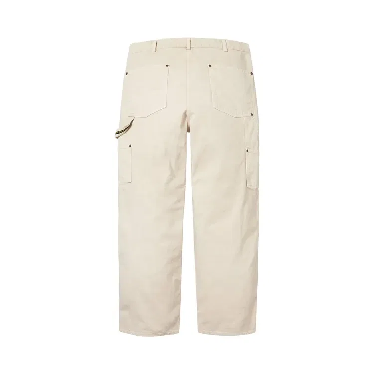 Брюки Supreme Worn Double Knee Painter Pant, кремовый — фото 2