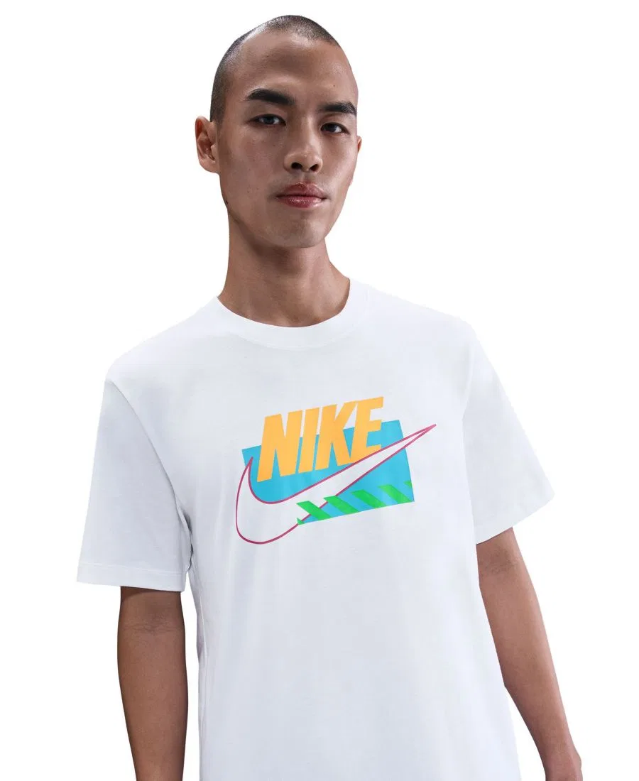 Мужская спортивная футболка с круглым вырезом Nike, White — фото 3
