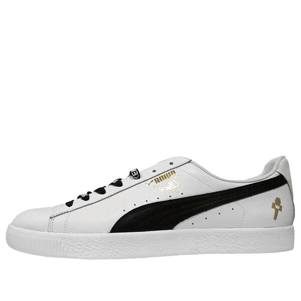 

Кроссовки clyde core leather foil 'white' Puma, белый