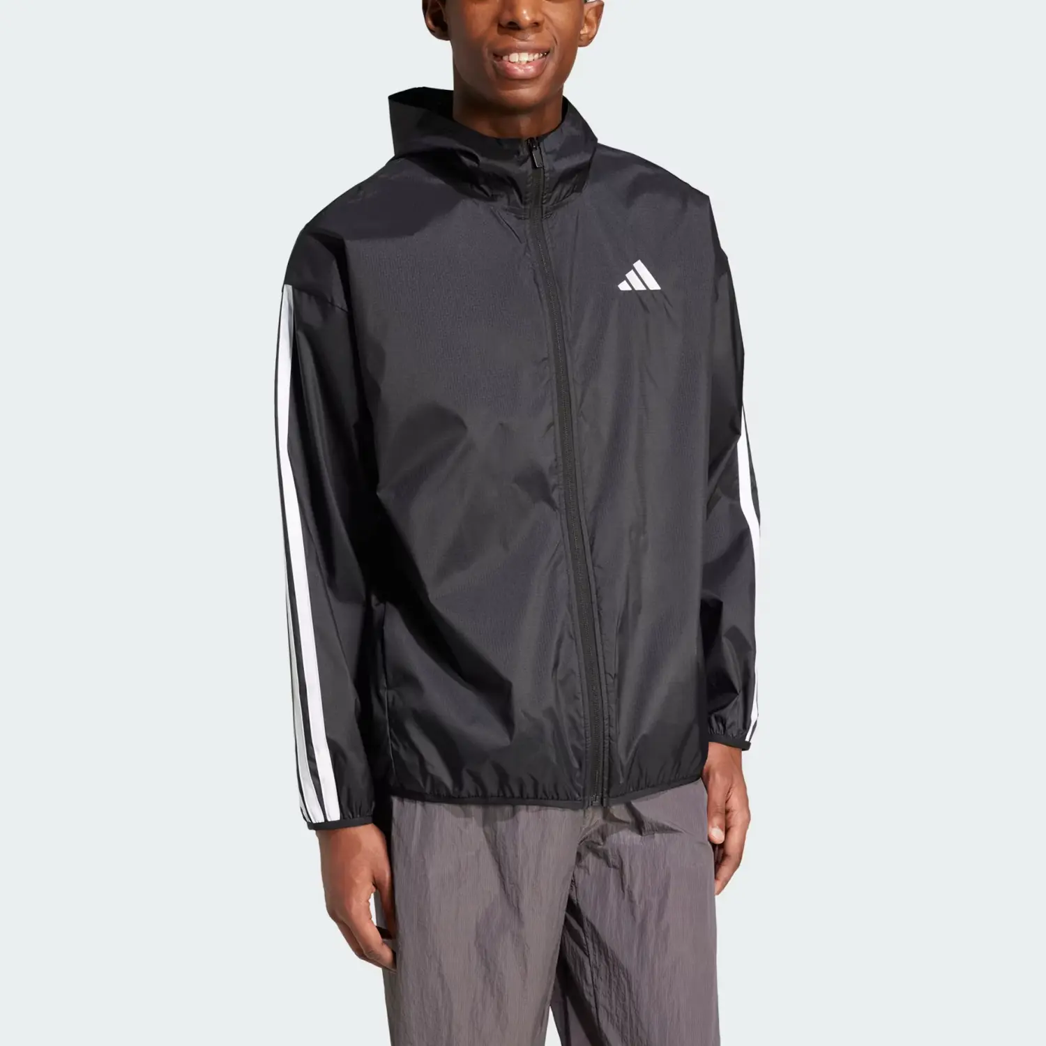 Adidas Мужская куртка и пальто Essential, черно-белый — фото 4