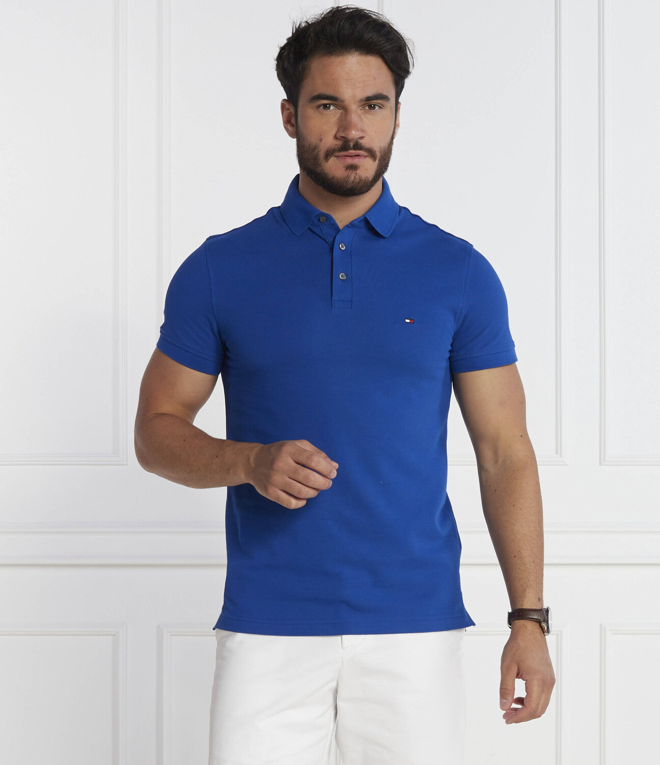 Поло Tommy Hilfiger Slim Fit, синий — фото 3
