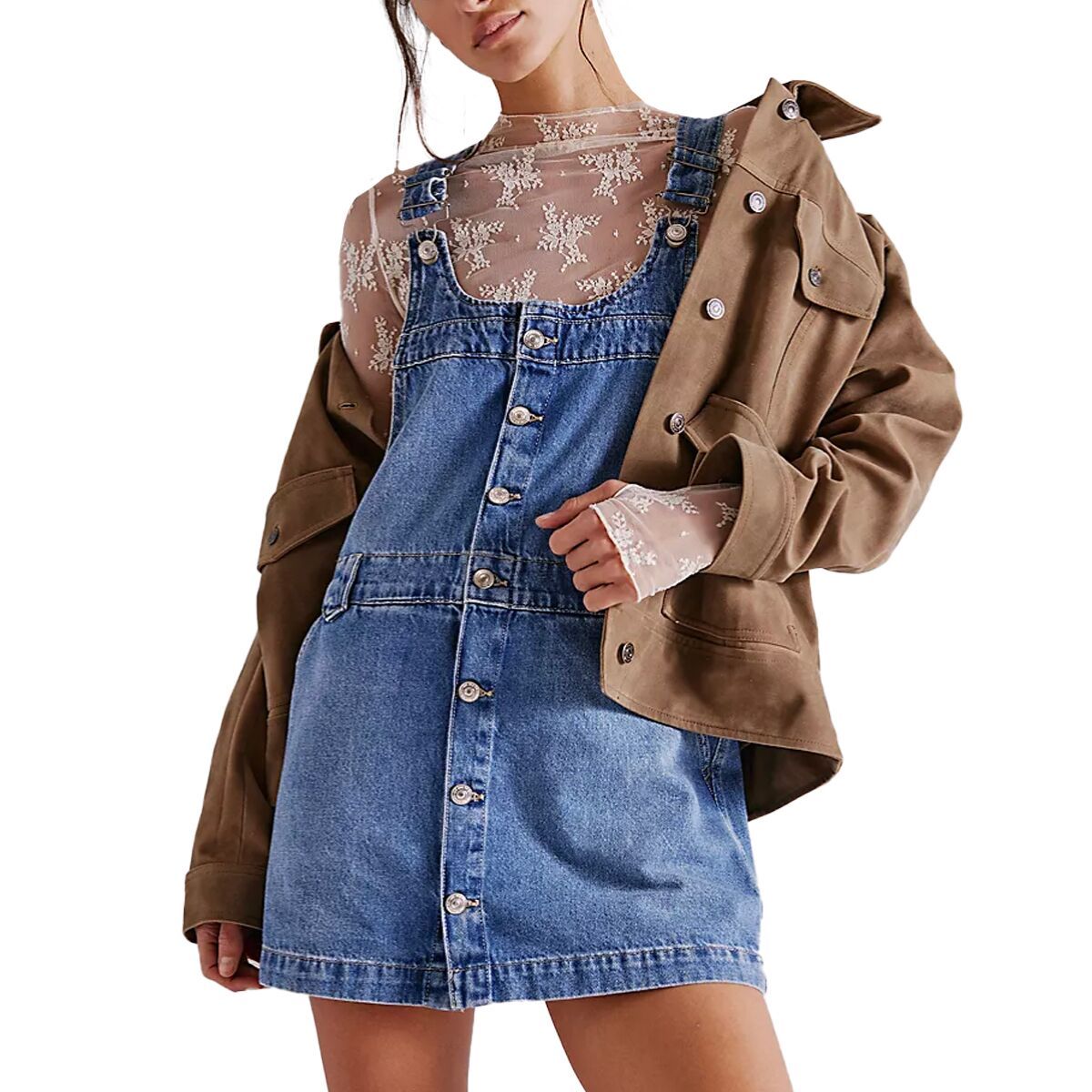 

Юбка джинсовая Edie Free People, цвет nimbus
