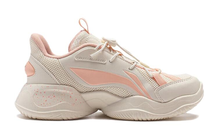 Кроссовки LINING YOUNG Kids Lifestyle Shoes GS Low-top Off-white/orange-pink, розовый — фото 2