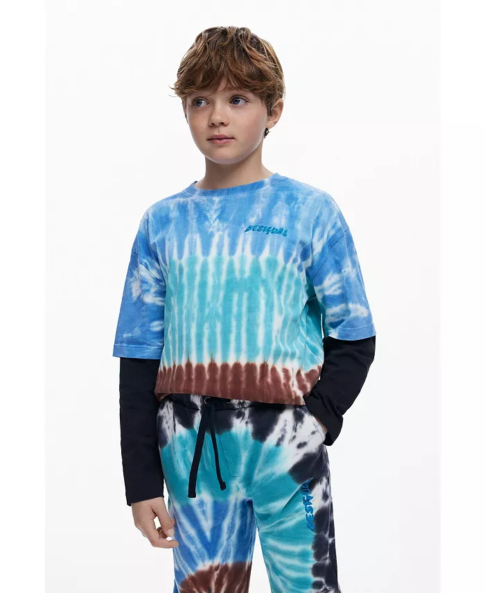 

Мальчиковые джоггеры в технике тай-дай Desigual, черный