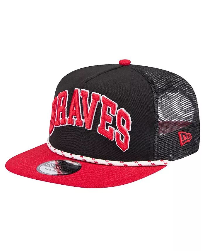 

Мужская черная кепка для гольфа Atlanta Braves Throwback Meshback New Era